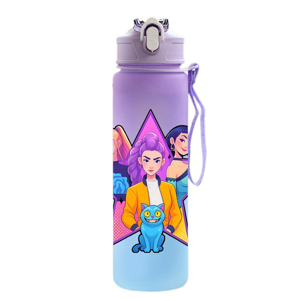 750ml Wasserflasche K-Pop Demon Hunters Bedruckt Große Kapazität Trinkbecher Tragbar Outdoor Sport Wasserbecher Kinder Kinder Geschenk