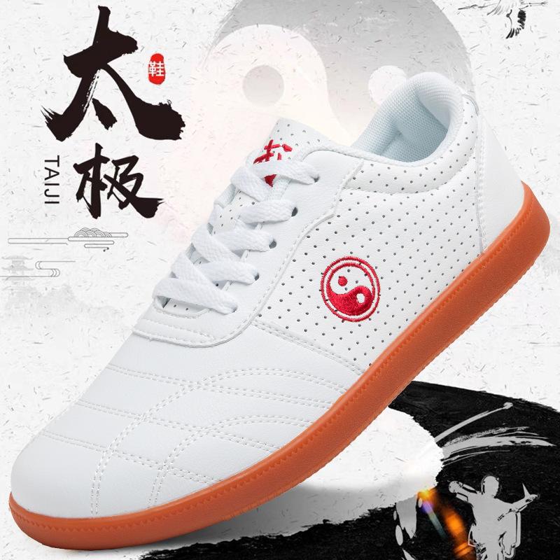 

Fujian Jinjiang shoes summer cowhide Taiji shoes women s soft cowhide Taijiquan practice shoes beef tendon sole men s martial arts shoes 35
