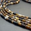 Vintage Agate Wire-Wrapped Beads Necklace: DIY Tibetan Cultural Handcrafted Jewelry Accessories with Baroque Age-Marked Beads.