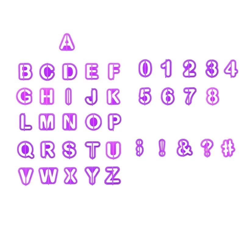 DIY Cookie Mold Set Letter Number Alphabet Press Stamp Embossing Cutting Functions Biscuits Essential Baking Tool Accessories