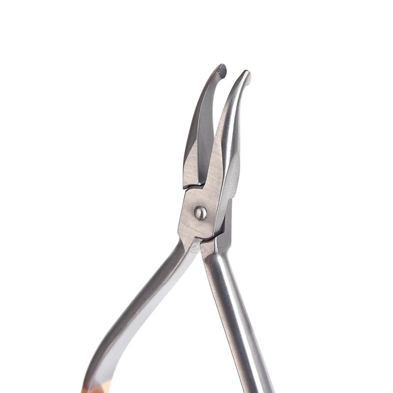 Tandheelkundige gebogen How's tang gebogen kop roestvrijstalen tandarts tang forcep orthodontische gereedschappen