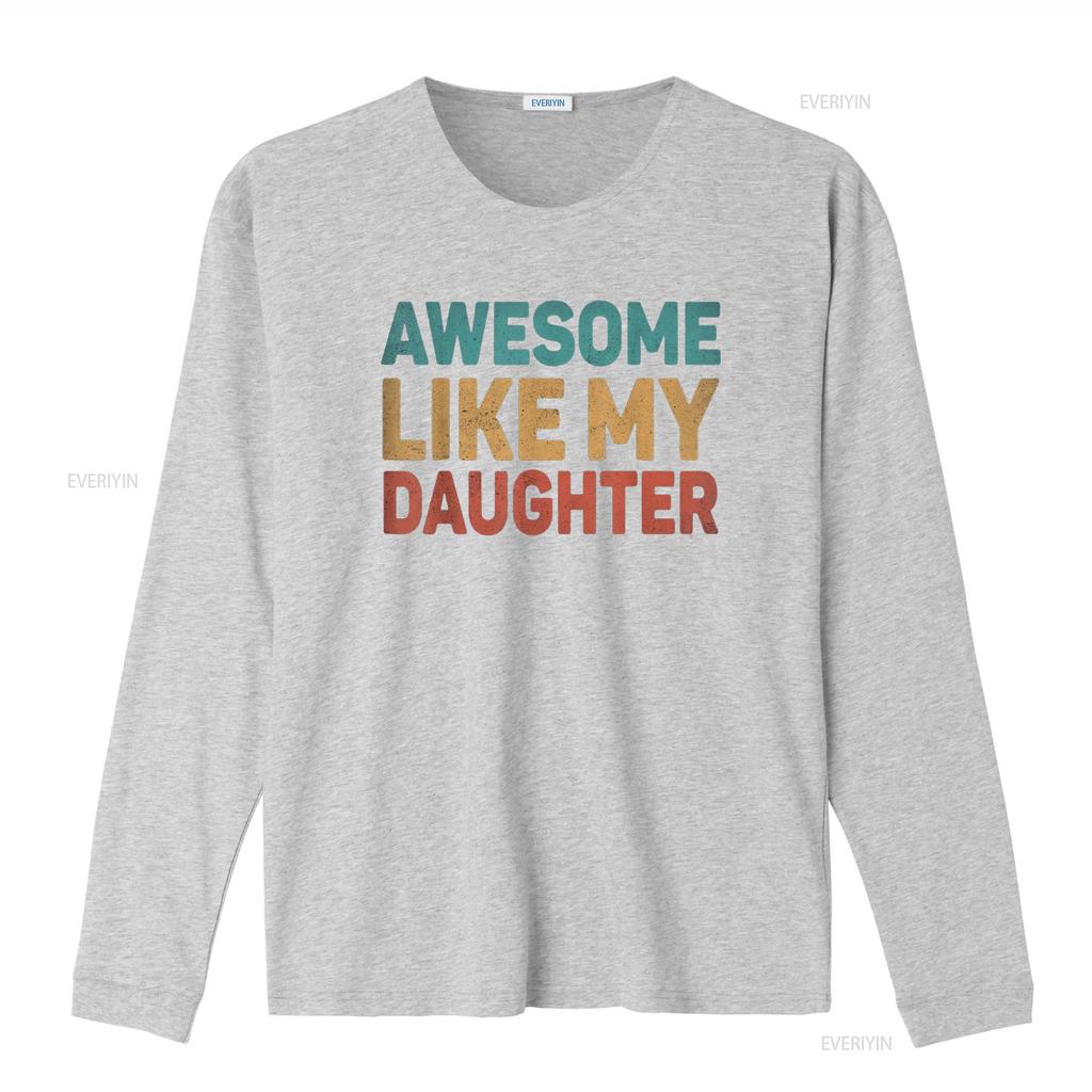 Awesome Like My Daughter T Shirt Vintage Washed Homme Soft Unisex Slightly Graphic Casual Stylish Comfortable Versatile
