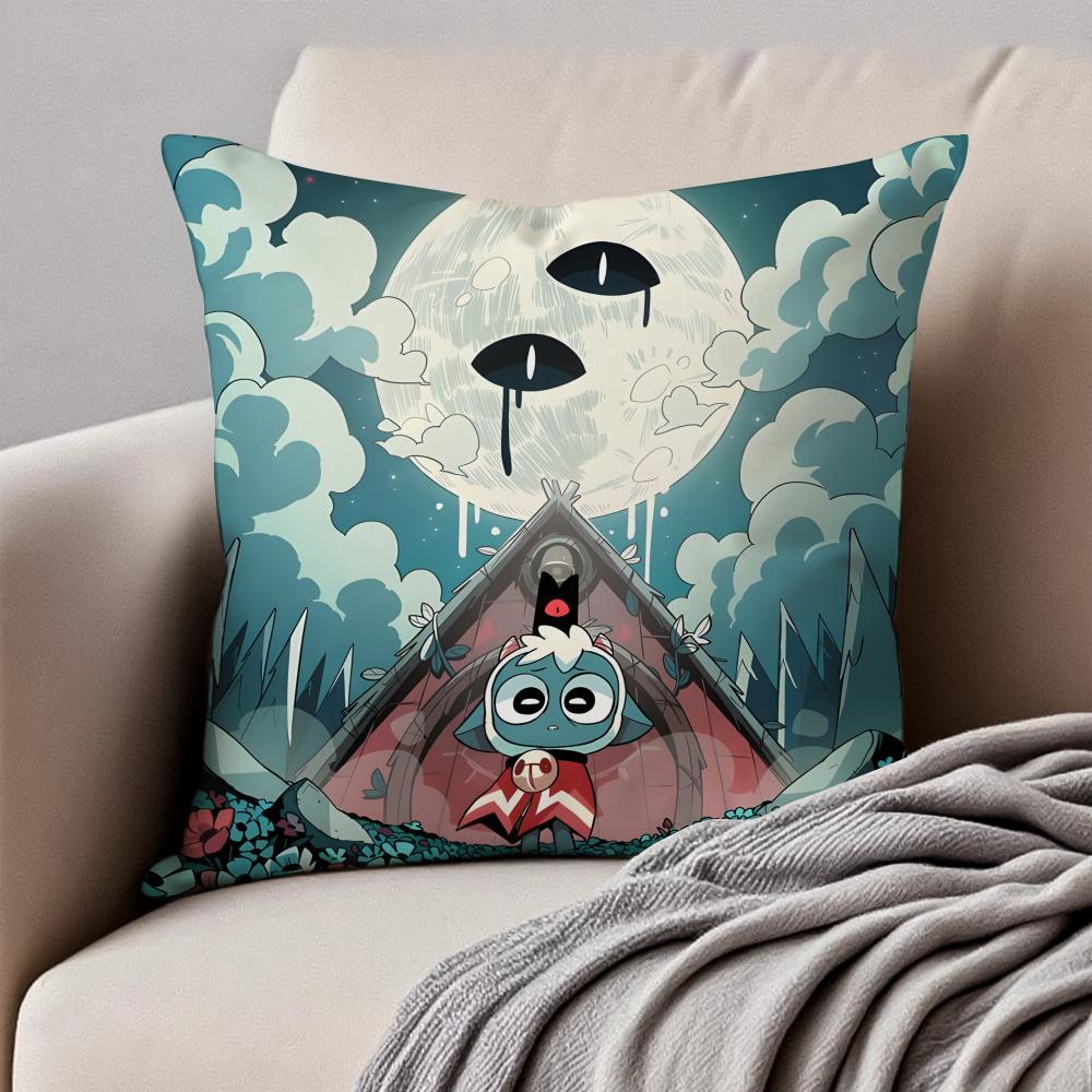 Gothic CCult Of The Lambs Game Cushion Cover Pillowcase Antidustmite Invisible Zipper Short Plush Sofa Cushion