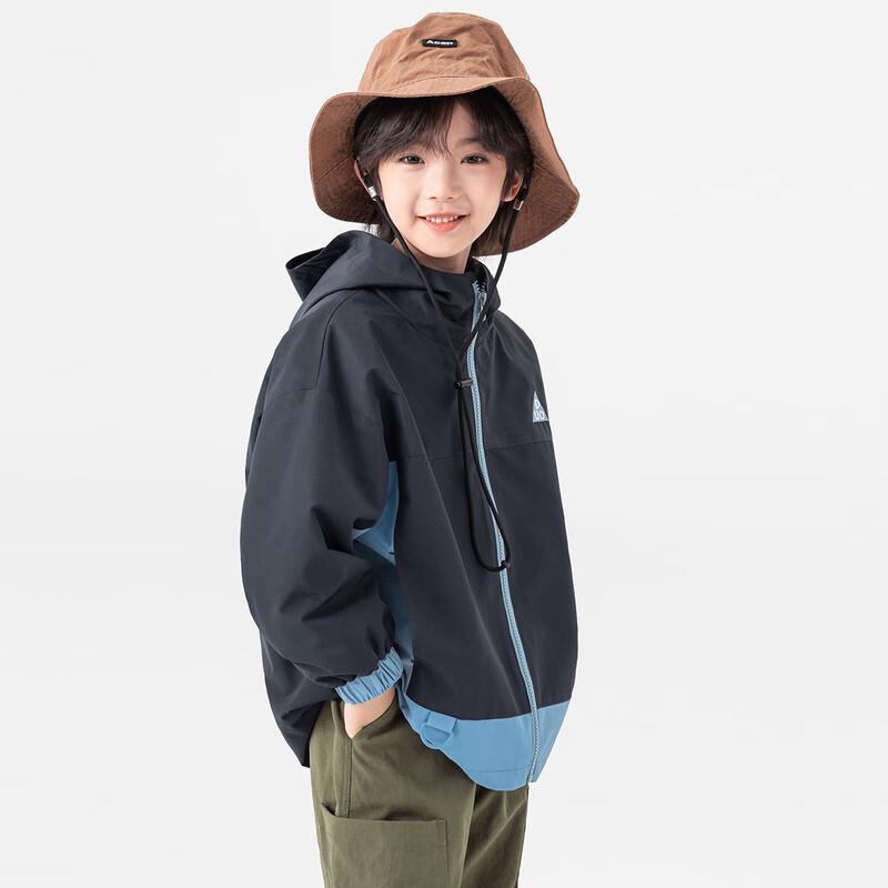 Boys  Contrast Color Hooded Softshell Jacket 150