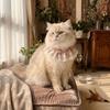 Cartoon Knitted Collar Lace Floral Bows Pet Bib Cute Cat Clothes  Cat Accessories