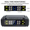 Digital LCD Display Tire Pressure Monitoring System Temperature Warning USB / Solar Power Car TPMS 0-6Bar Waterproof