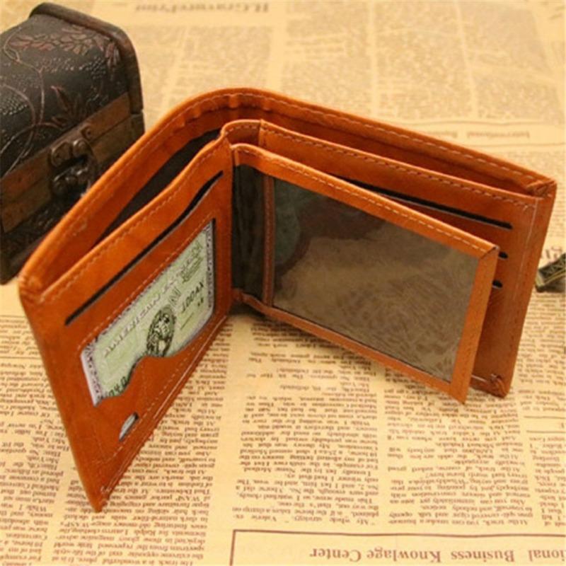 Herrelommebøker med mønster på 100 amerikanske dollar. Lommebok for menn i skinn med fotokortholder. Moteriktig lommebok med stor kapasitet.