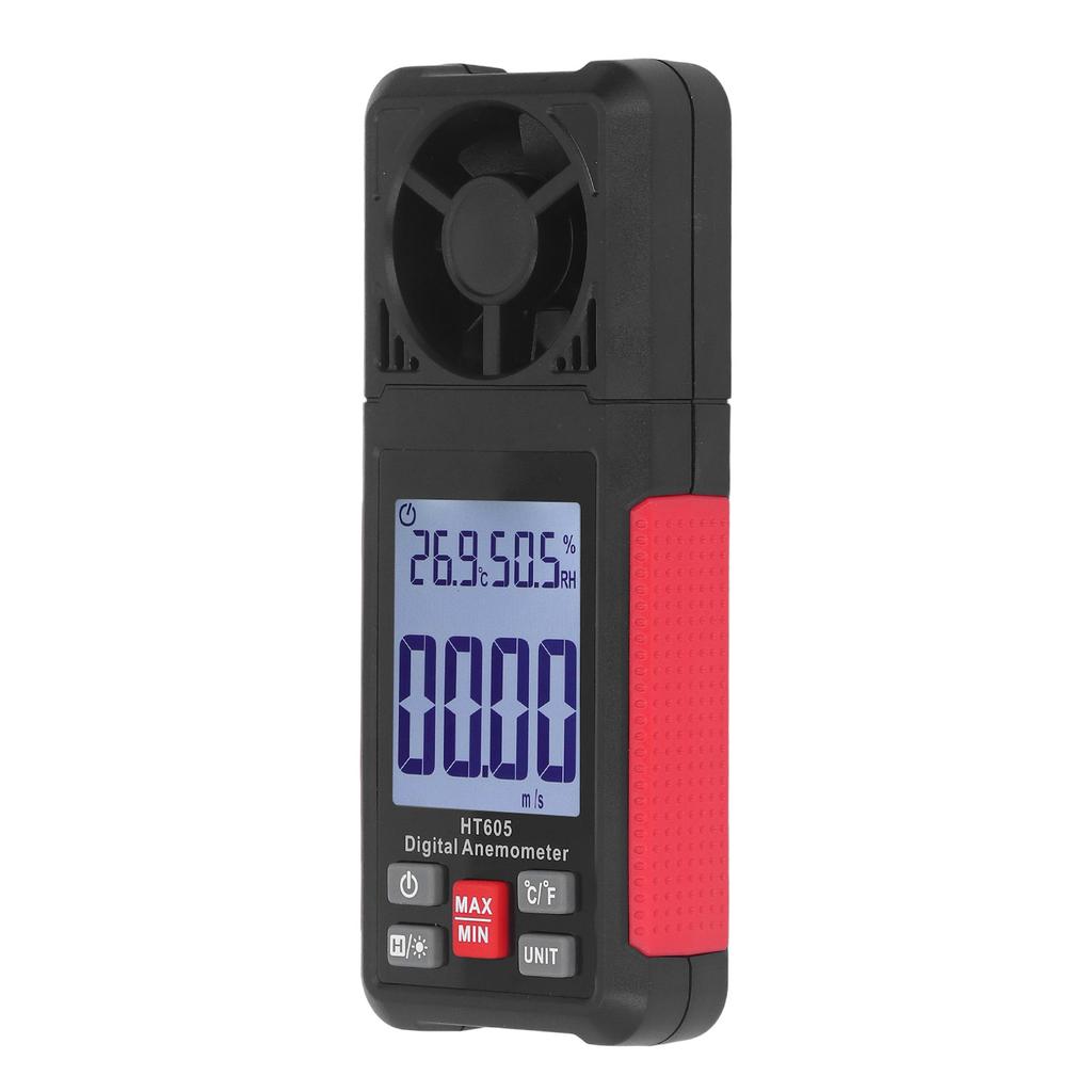 Digital Anemometer 5 Blades Small Resistance Fast Accurate Measurement Air Flow Wind Speed Tester with Backlit
