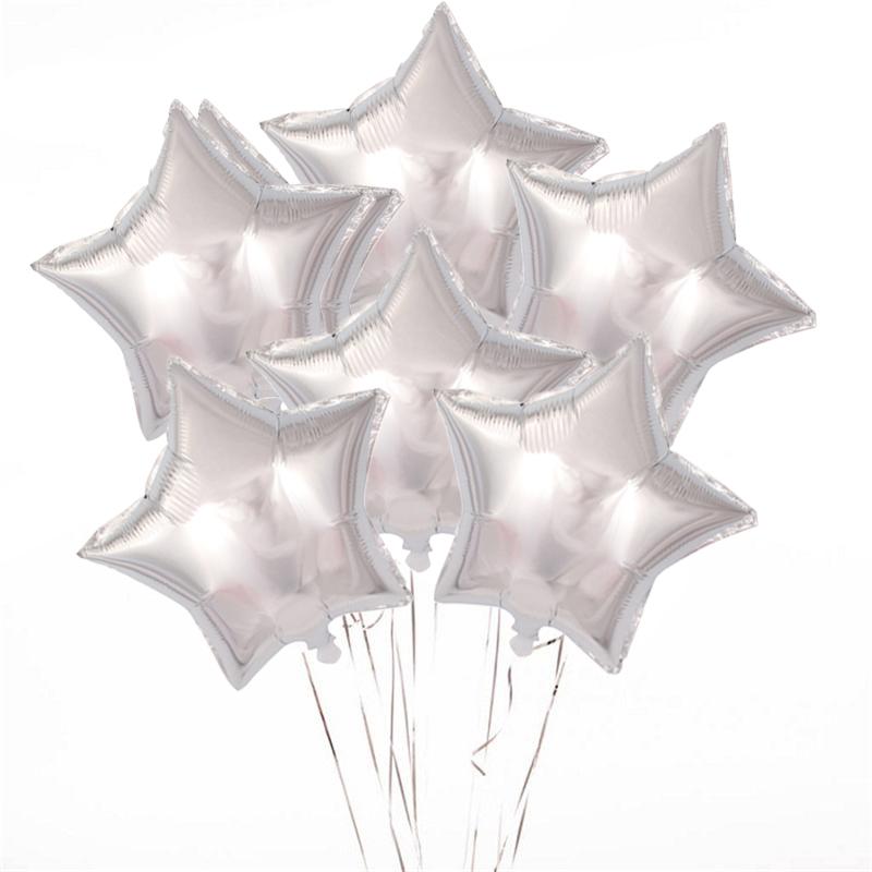 

6 шт./лот свадебное украшение сердце и звезда фольгированный шар с днем рождения День святого Валентина вечеринка предложение атмосфера декор поставки 18inch