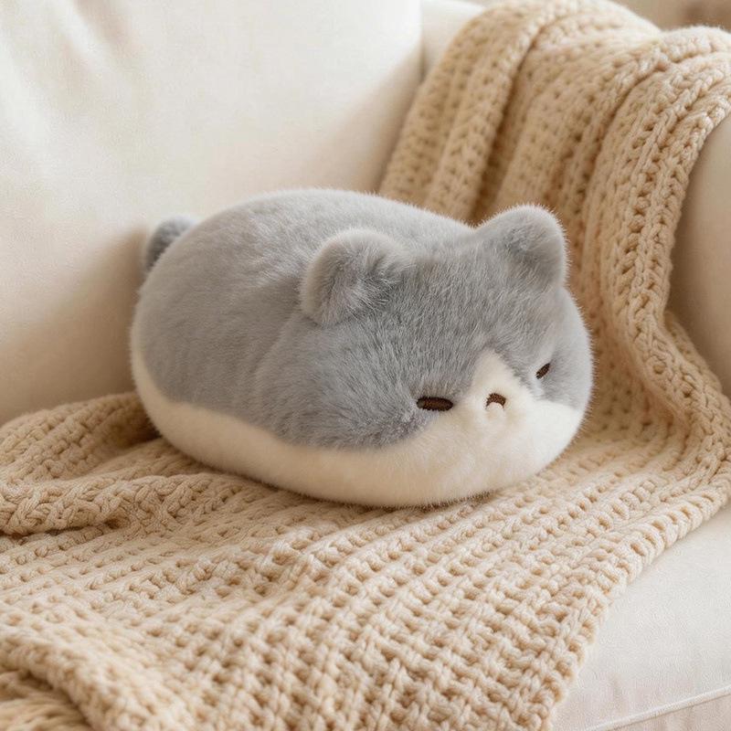 Cute Cat Squeeze Plush Toy - Small Desk Companion for Office, Cartoon Girl Gift