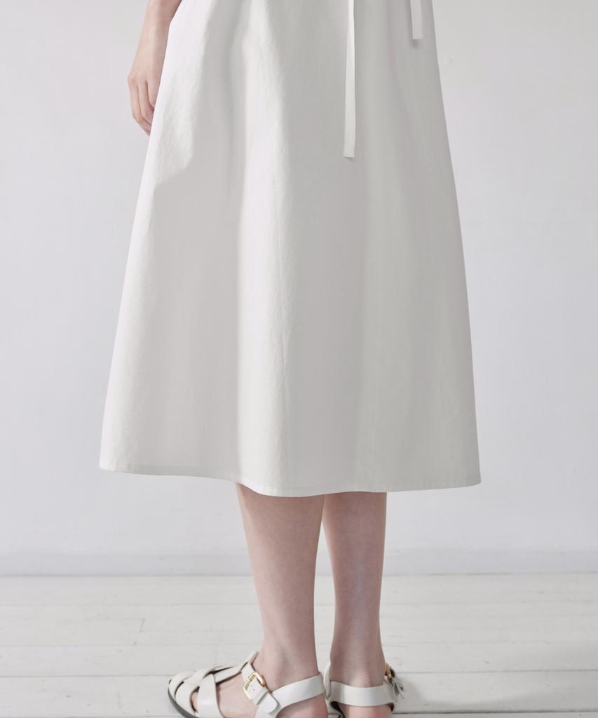 Musinsa Standard Woman Women'S Poplin Puff Sleeve Long Dress [White]