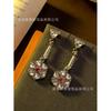 Hot Products From Europe America Exaggerated Temperament Light Luxury All Rhinestone Zircon Earrings Women's Long Style Atmospheric High-end