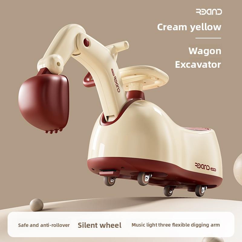 Outdoor Sports Children'S Scooter Multifunctional Scooter Upgrade Digger Model Children'S Toys 1-5 Years Old Musical Quadricycle