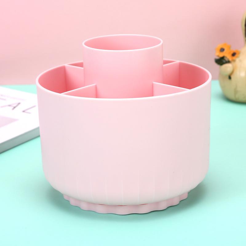 INS-Style Rotating Pen Holder for Students - Large-Capacity Creative Storage Box with High Aesthetics for Desktop