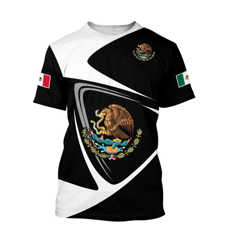 Summer Mexico T-Shirts Mexican Flag 3D Print Streetwear Men Women Fashion Oversized Short Sleeve T Shirt Kids Tees Tops Clothing