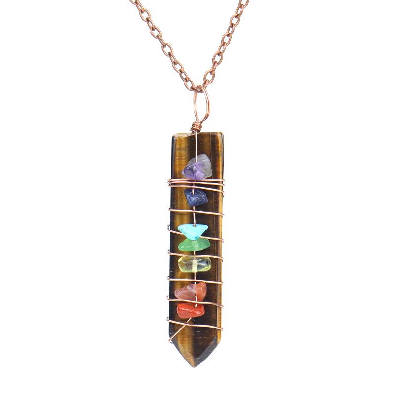 TikTok Live Handcrafted Rose Quartz Crystal Sword Pendant Necklace
