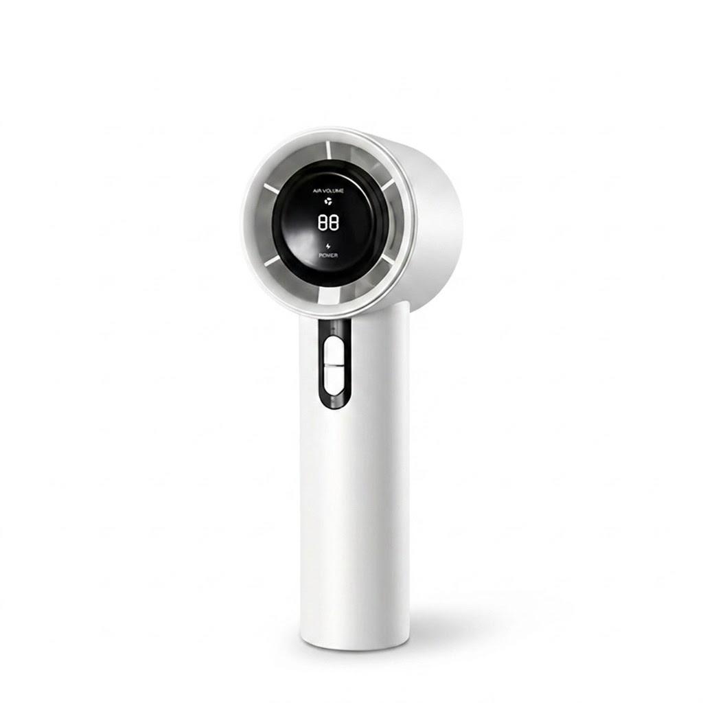 GMOX Portable Mini Handheld Fan with LED Display & Flashlight, 100 Speed Levels, 2000mAh USB Rechargeable Battery