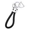 [HOYZE] Keychain Car Key Chain Cute Panda Carabiner Braided Leather