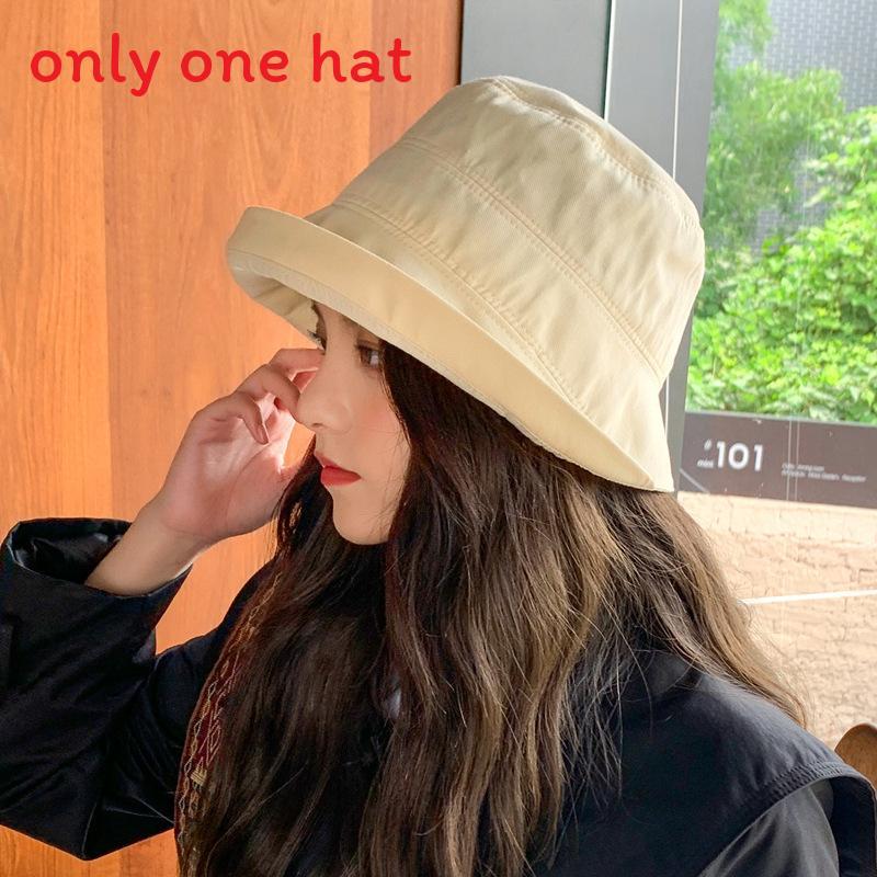 Cotton Fisherman Hat With Wide Brim Sunshade For Summer Casual Women