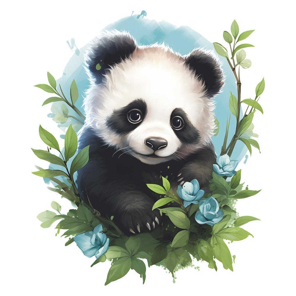 Tecknad söt röd panda som äter bambu toalettsits klistermärke badrumsdekor avtagbar vattentät dekal
