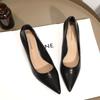 Milk Tea Color Small Size 31 32 33 Soft Leather Pointed High Heel Women's Fine Heel Shoes Black Work Shoes Large Size 41-434