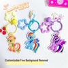 My Little Pony Cartoon Schlüsselanhänger Anhänger - Niedlicher Acrylschmuck für Taschen