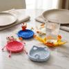 Non-Slip Crochet Animal Coaster Finished Cute Knitted Cup Mat Handwoven Coaster  Home Decor