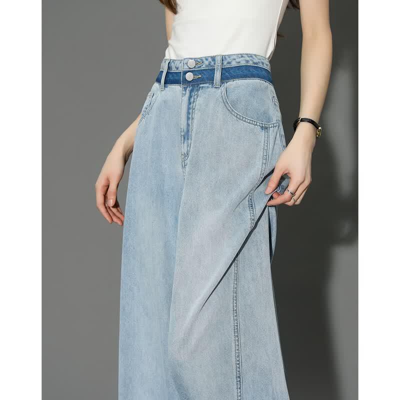 DeMana Women s Lyocell-Cotton Blend Straight Leg Washed Jeans L