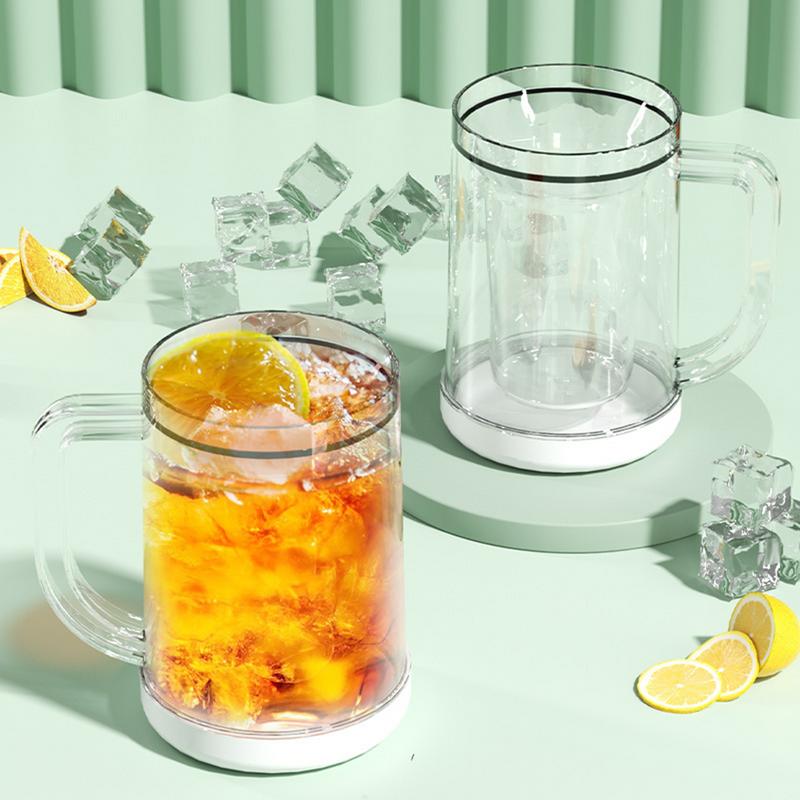 Ice Coffee Cup Glass Freezing Beer Cup Interlayer Ice Beer Cup Fridge Coffee Cooler Freezable Pint Glasses Ice Mugs For Home United States