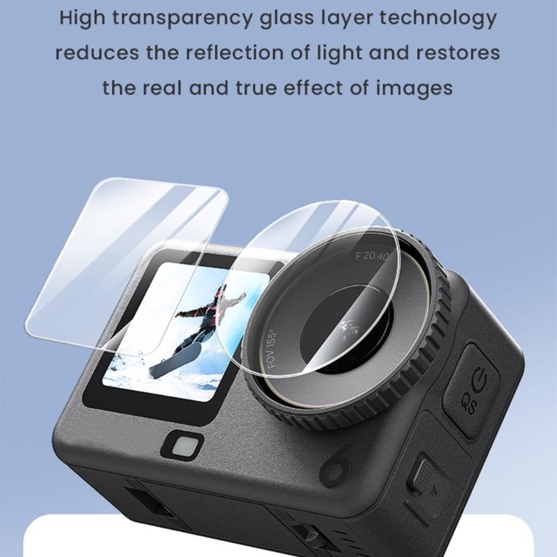 Anti Scratch 9H Hardness Screen Guard For Action 6 Camera 0.33mm Glass Film Fingerprints Resistance