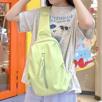 New Small Fresh and Large-capacity Girl Chest Bag Japanese Joker Crossbody Bag Tide Sports Crossbody Bag