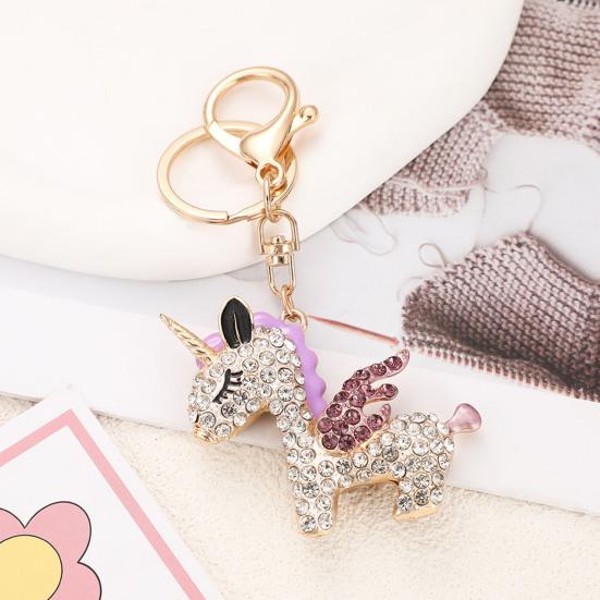 Bling Strass Fliegendes Pferd Schlüsselanhänger Auto Schlüsselring Halter Dekor Zubehör Rucksack Handtasche Tasche Anhänger Geschenke für Frauen Freunde Mutter Freundin