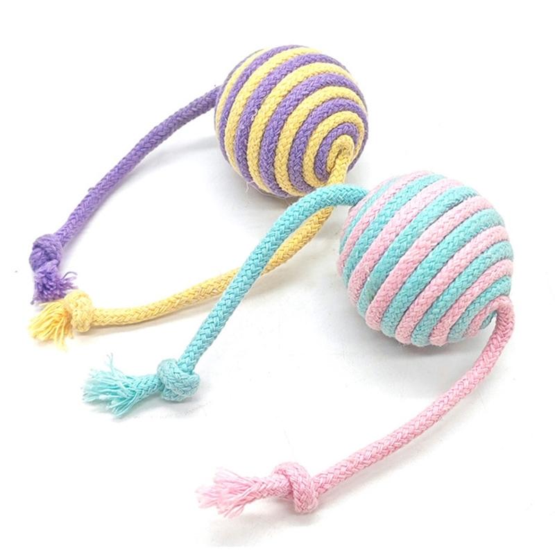 Sisal Balls for Cats Teasing Indoor Exercising Enrichment Cats Chew Toy Hunting Teething Cats Teasing Supply 6PCS