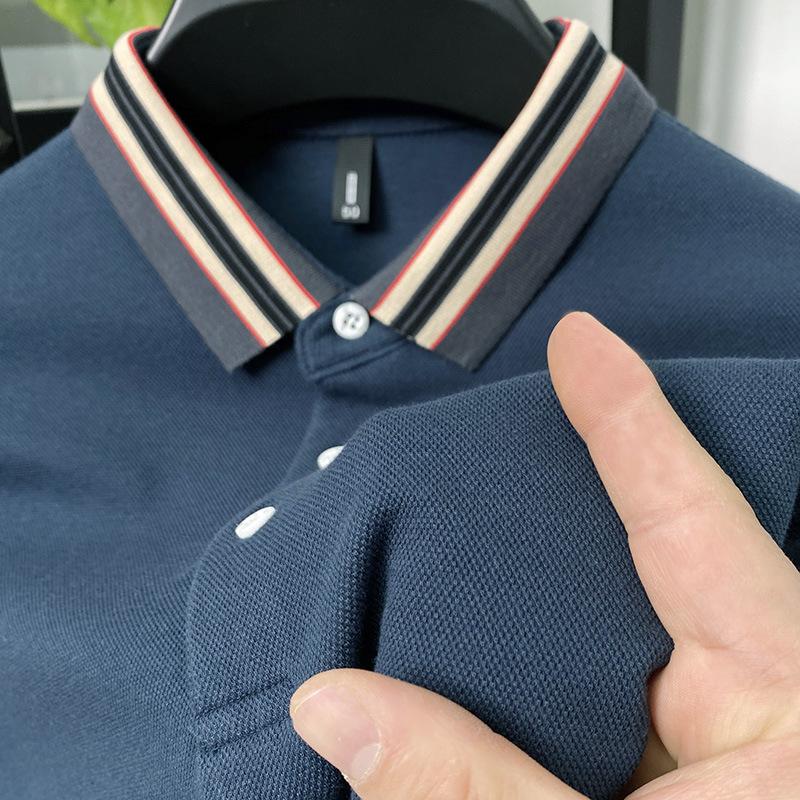 

Футболка с длинными рукавами, мужская рубашка-поло с лацканами, цвет мужского верха весны и осени, мужская одежда среднего возраста, тенденция внешней торговли, свобода XXXL