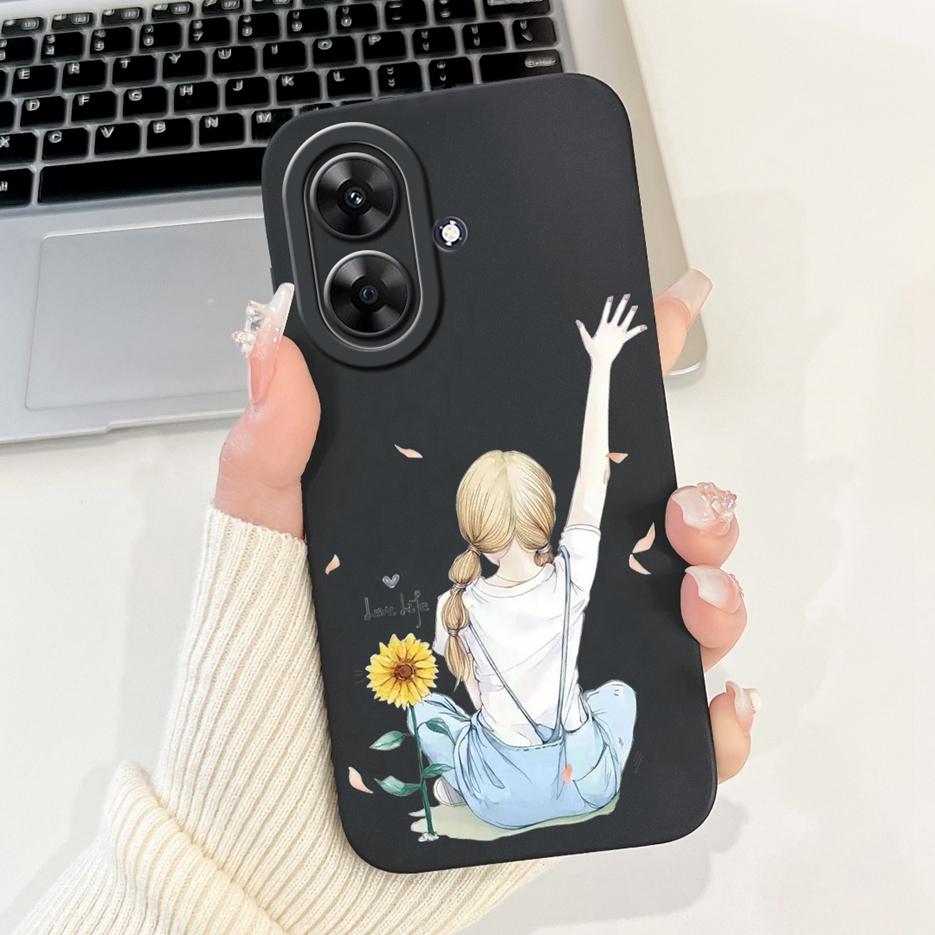 Für Realme Note 60 Hülle Luxus Kunst Bemaltes Cover Stoßfest Weiches Silikon Handyhülle Für Realme Note 50 Note50 Note60 Rückseite