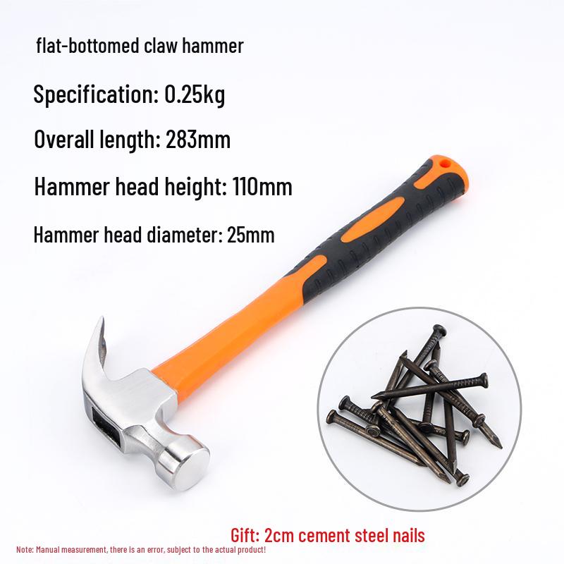 Multi-Function Claw Hammer with Nail Puller for Household, Woodworking, and Electrical Use