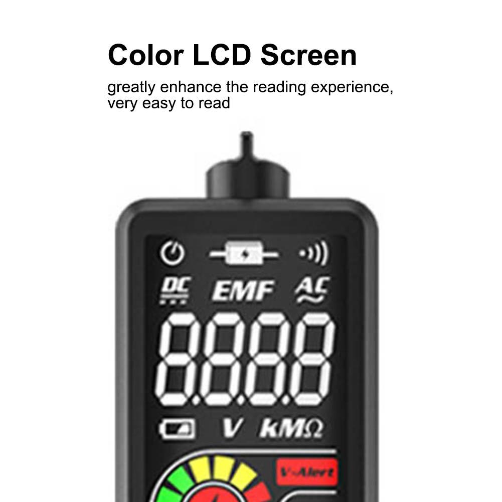 Dual Mode S1CL Electrical Multimeter with Color LCD Display AC DC Voltage Tester with Non Contact Fire Detection