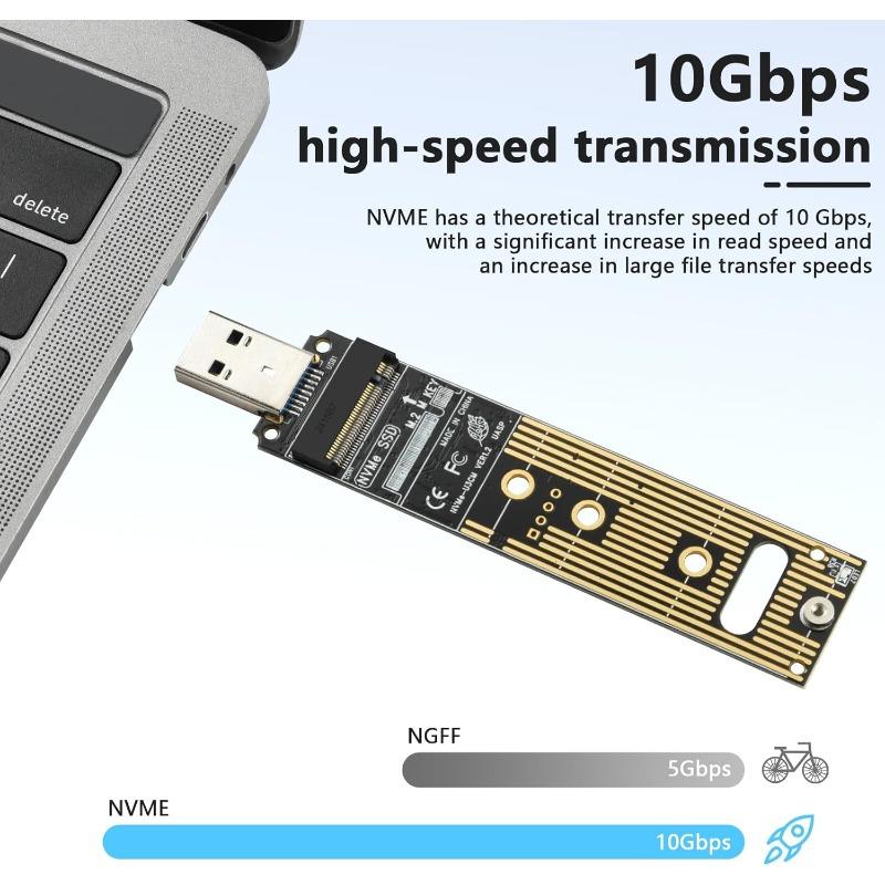 M.2 NVME SSD to USB 3.1 Adapter PCI-E to USB-A 3.0 Internal Converter Card 10Gbps USB3.1 Gen 2 for Samsung 970 960/For Intel NEW