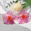 1 Pair Women Earrings Transparent Flower Shape Acrylic Earrings Lightweight Stud Earrings Jewelry Gift