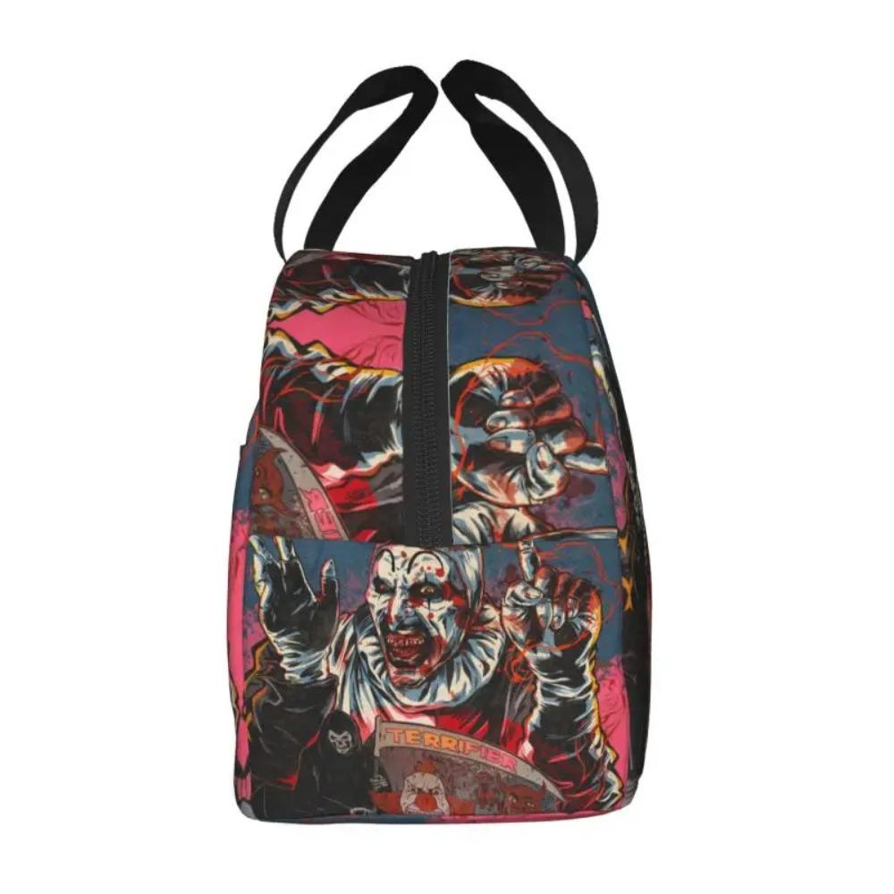Custom Poster Of T-Terrifiers Halloween Resuable Lunch Boxes Women Leakproof Cooler Thermal Food Insulated Lunch Bag Office Work