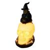 Halloween Totenkopf Statue, Gruselige Harz Hexe Totenkopf Figur, Gotische Skelett Skulptur für Regal, Schreibtisch, Zuhause, Büro Dekoration
