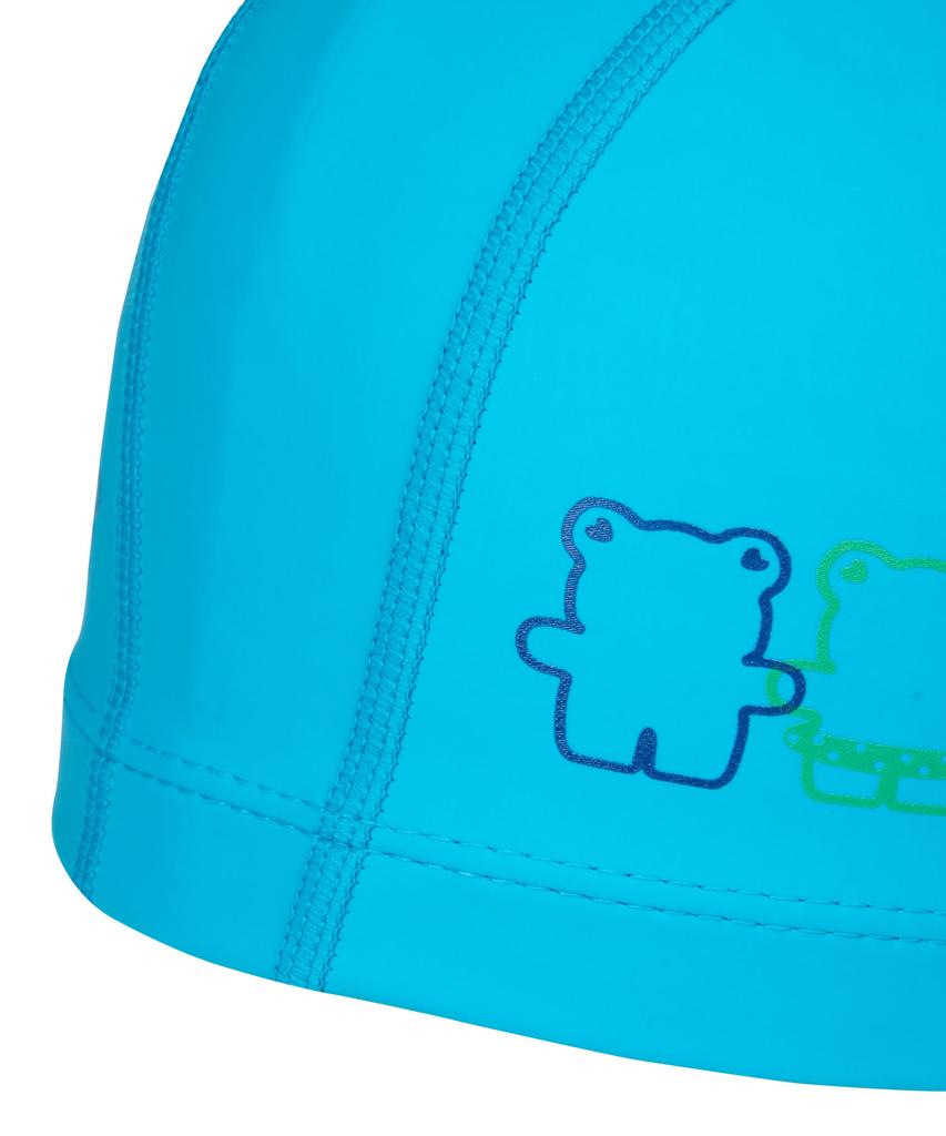 Lenomasuyeongbog Kids' Heart Bear Pu Swim Cap Aqua Blue Ro-Rc2E751-Ab