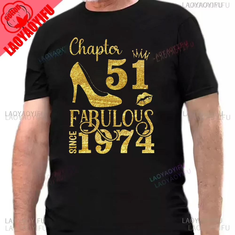 Made In 1974 Limited Edition Print Birthday Gift Tshirt Mens Cotton Tees 51 Years Old Short Sleeve Tshirt Gift Creative Tops
