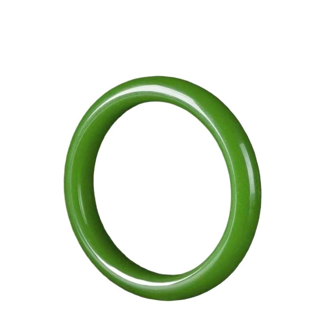 10mm Year of the Snake Wealth Jade Bracelet: Ice Green Floating Flower Design, Women's Ancient Style Xinjiang Imitation Tianshan Green.
