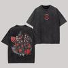 Akatsuki University  New Cotton Tshirt Naruto Manga Vintage Washed Retro Anime Harajuku Streetwear Mens Graphic Clothes Top