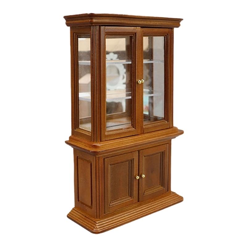

Dollhouses Display Cabinet Furniture 1:12 Miniature Cabinets For Creative Crafting And Decors малиновий