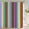 1 Pcs Shower Curtain Color Stripe Printed Bathroom Curtain Polyester Cloth Waterproof Home Decoration Curtain With Hooks