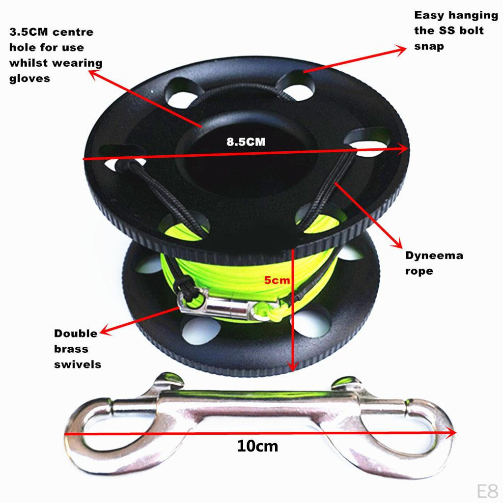 164ft Small Finger Spool for Scuba Diving Snorkeling - Lightweight Aluminum Alloy