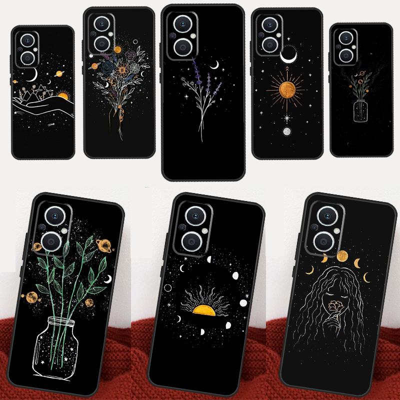 Constellations Stars Sun Moon Galaxy Phone Case For OPPO Find X5 X6 Pro X2 Lite X3 Neo Reno 4Z 5Z 2Z 8T 3 4 5 6 7 8 Lite Cover
