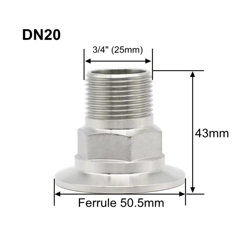 Sanitary Grade Triple Clamp Adapter SS304 Stainless Steel Sanitary Grade Fitting Fluid Systems